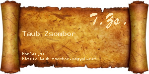 Taub Zsombor névjegykártya